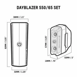 LIGHT COMBOS Blackburn Dayblazer 550 Front + Dayblazer 65 Rear Bike Light Set