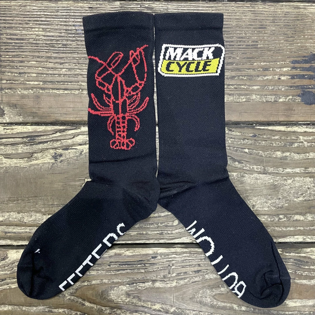 Mack Cycle 6" "I'll Have The Lobster" Bottom Feeter Cycling Socks With Compression SHOES