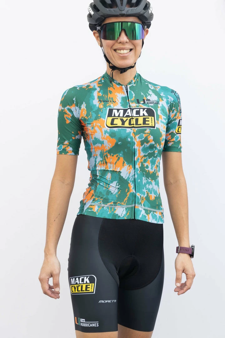 Mack Cycle & Fitness Women's Hurricanes X Mack Tie Dye Cycling Kit Bundle (Bibs/Jersey)