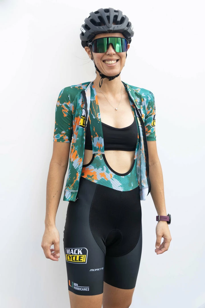 Mack Cycle & Fitness Women's Hurricanes X Mack Tie Dye Cycling Kit Bundle (Bibs/Jersey)